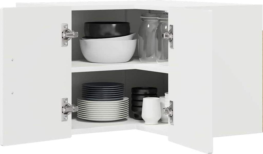 Langlebige Küchenschrank Hochglanz Weiß 57 x 57 x 40cm Holzwerkstoff - Möbel867824 - Küchenschränke