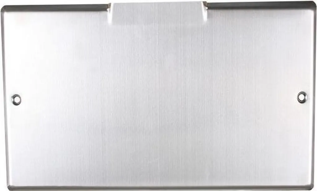 Plaque de Recouvrement Js 2 Postes en Acier Chrome-Nickel Mat avec Vis