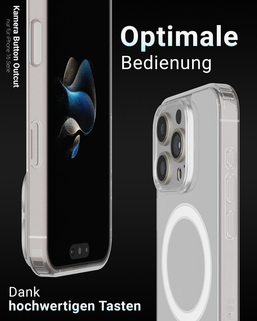 ROXX Clear Case Hülle | iPhone 16 | Mit Kameraknopf | Mit MagSafe main image 1