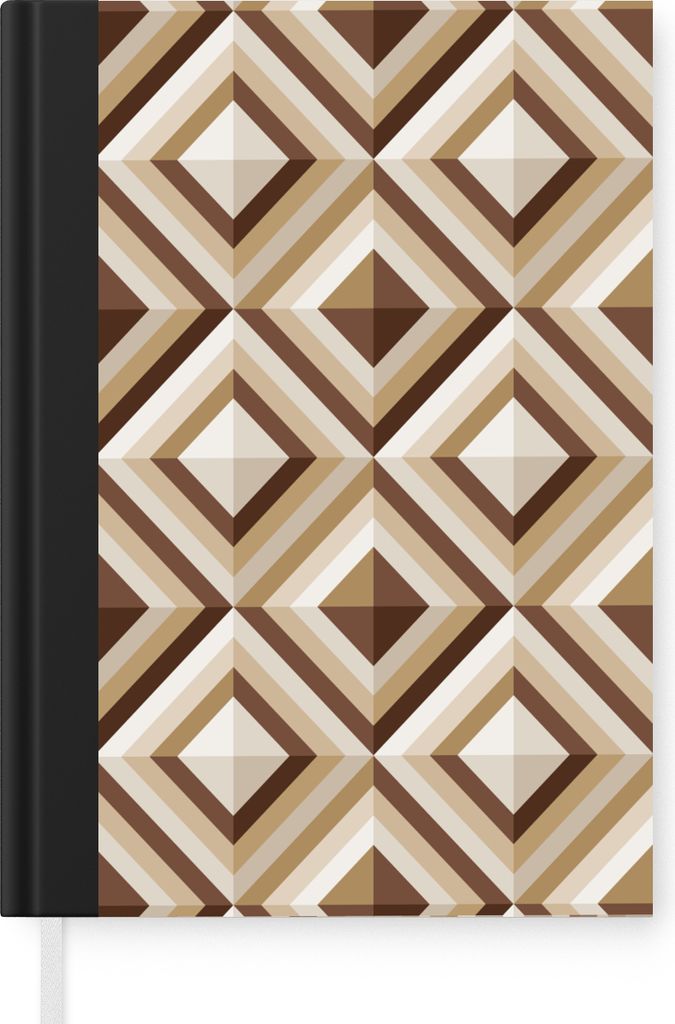 MuchoWow Notizbuch Tagebuch Haushaltsbuch Notebook A5 Retro - Stern - Design - Notizblock - Notizheft - Notebook - Schreibblock - Papier