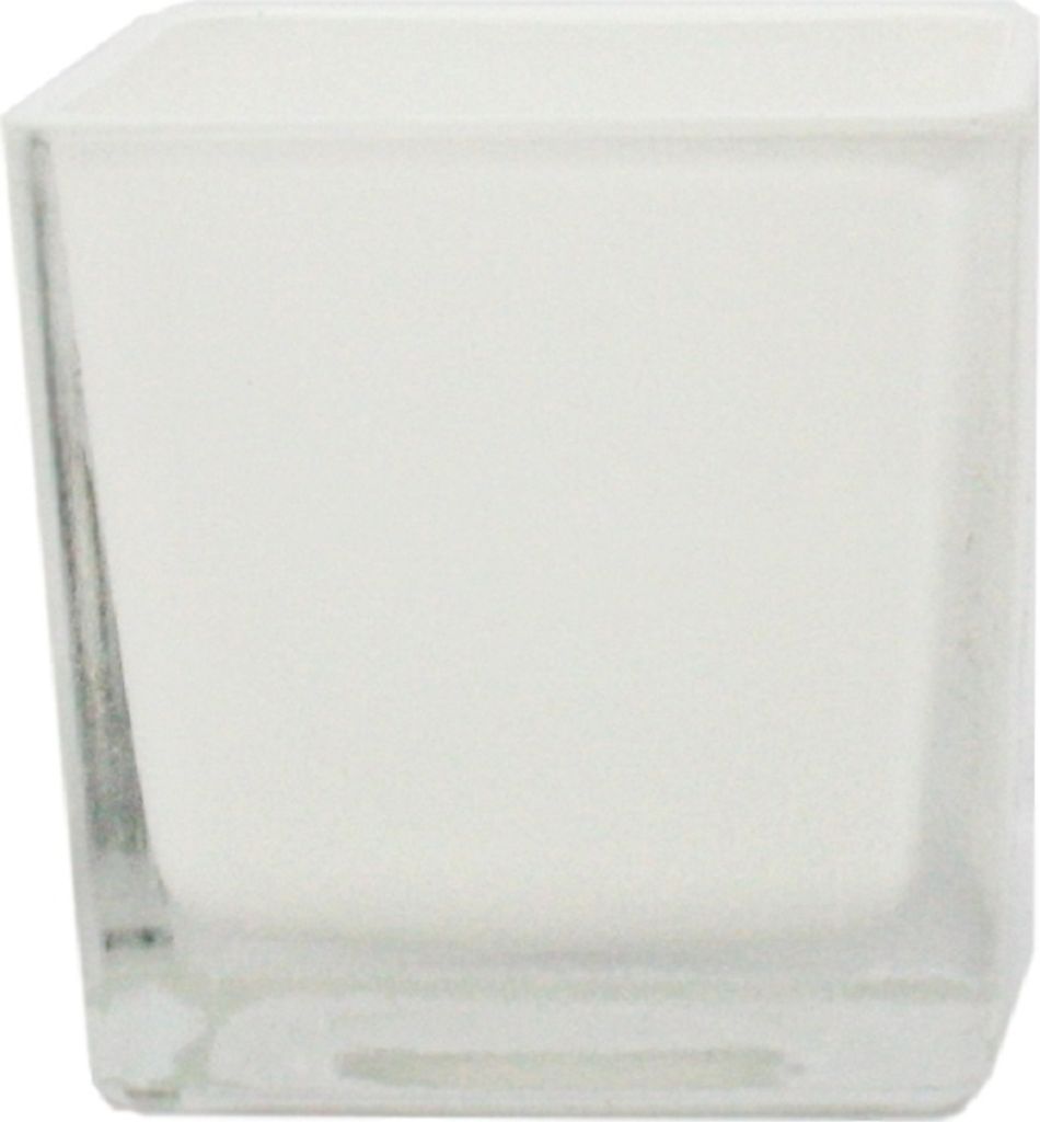 Cubo di vetro per fioriera - 8x8x8cm bianco Immagine del prodotto 