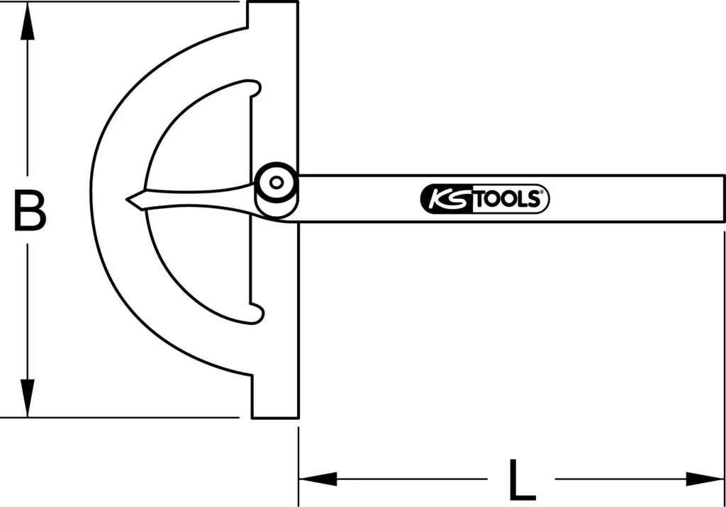 Goniomètre KS Tools 300.0642 avec Aimant de Fixation de Haute Précision