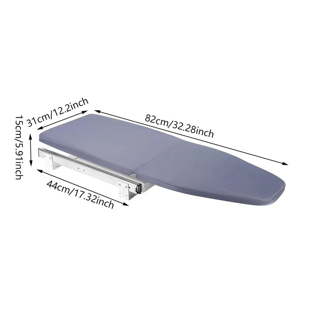 Planche à repasser murale grise pliable pour tiroir de dressing