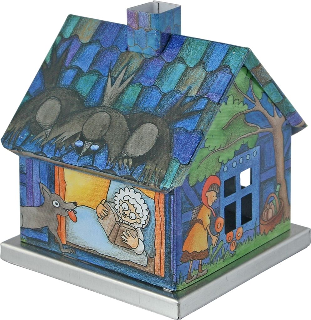 KNOX Räucherhaus - Rotkäppchen - aus Metall - Größe ca. 5,5cm - für Räucherkerzen Größe M (Standard)