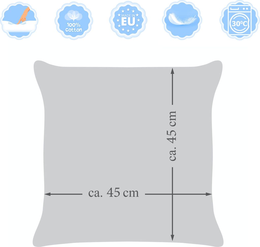 Amilian 4er Set, 45x45 cm 18x18 inch; Dekoratives Kissen, Produktbild 4