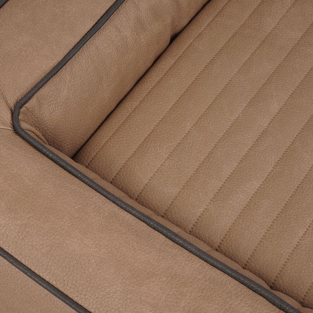 Knuffelwuff Orthopädisches Hundebett aus Laser gestepptem Kunstleder Montego 155 x 125cm Camel