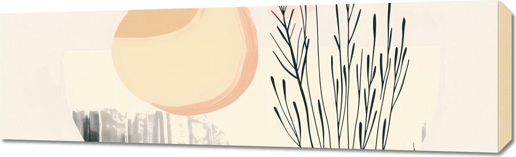 Bild 100x30cm Pastelliger Sonnenaufgang