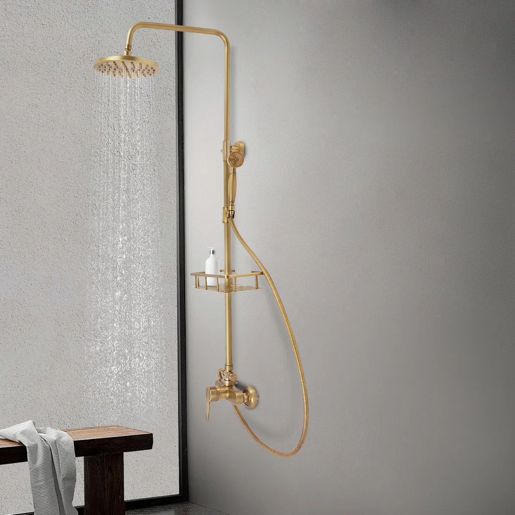 Ensemble douche bronze réglable : finit les problèmes de taille et pose - 3
