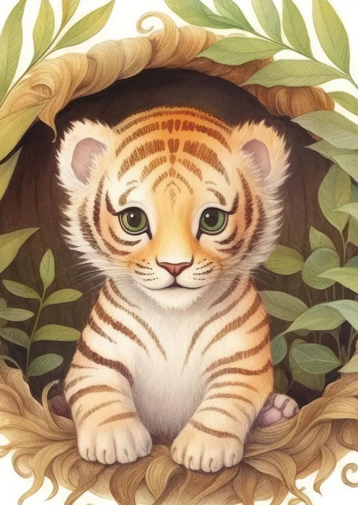 Puzzle 1000 Pièces Cute Tiger Yazz - Finition Mate et Design Unique