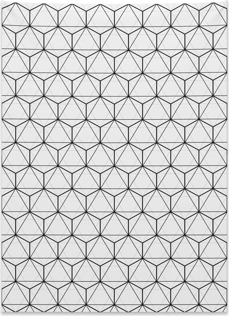 Abakuhaus Geometrisch Wandteppich, Abstrakte Linien Streifen aus Weiches Mikrofaser Stoff Kein Verblassen Klare Farben Waschbar, 110 x 150 cm, Wei...