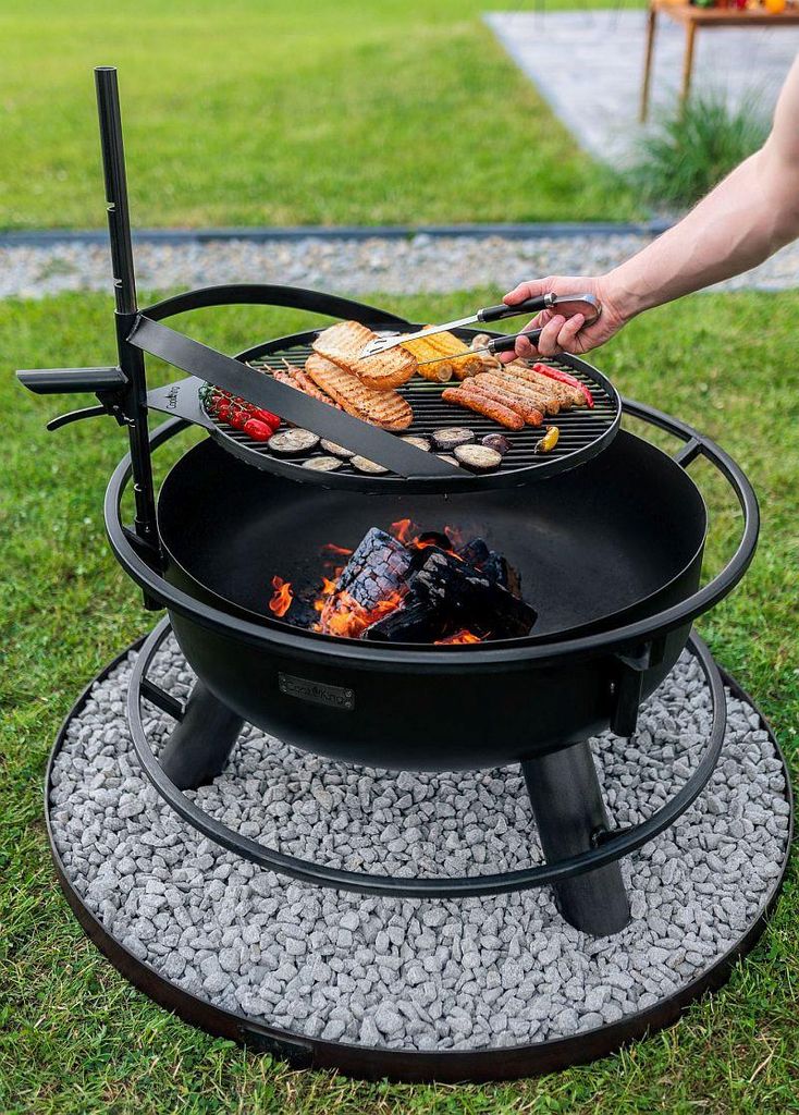 Multifunktionale Feuerschale 60cm BANDITO mit Grillrost 50 cm