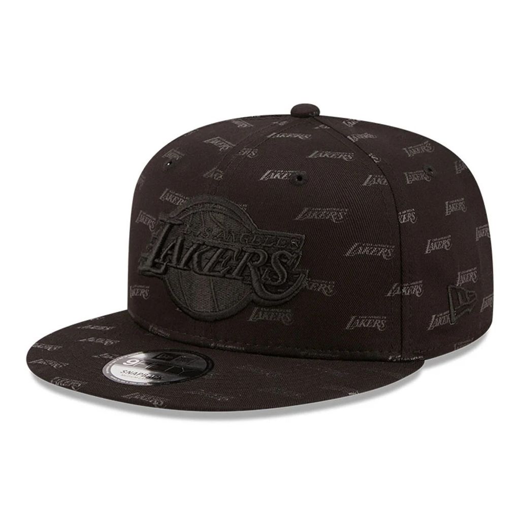 New Era 9Fifty Snapback Cap Los Angeles Lakers Monogramm black S/M