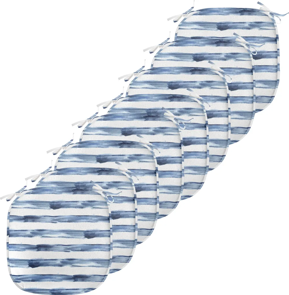 ABAKUHAUS Harbor Lot de 8 Galettes de Chaise 40x40cm Imperméables