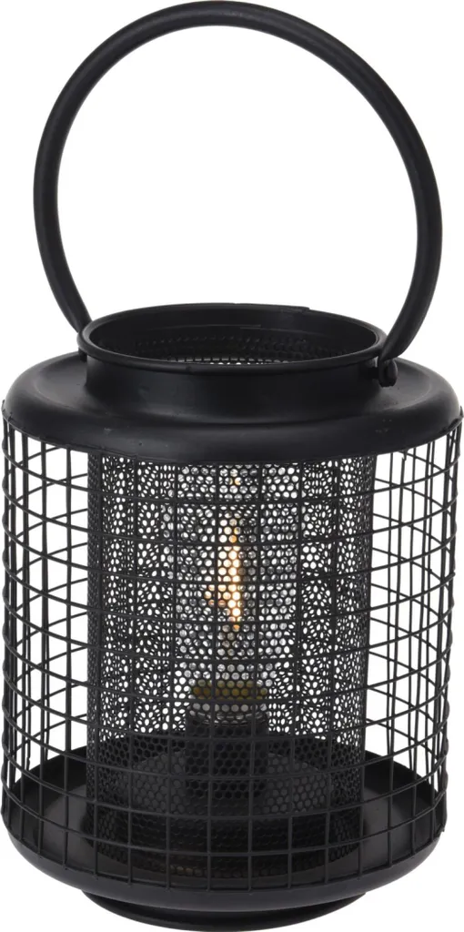 Lanterne LED Noir 14x14x18 cm - Éclairage Sécurisé sans Risque de Feu - 2