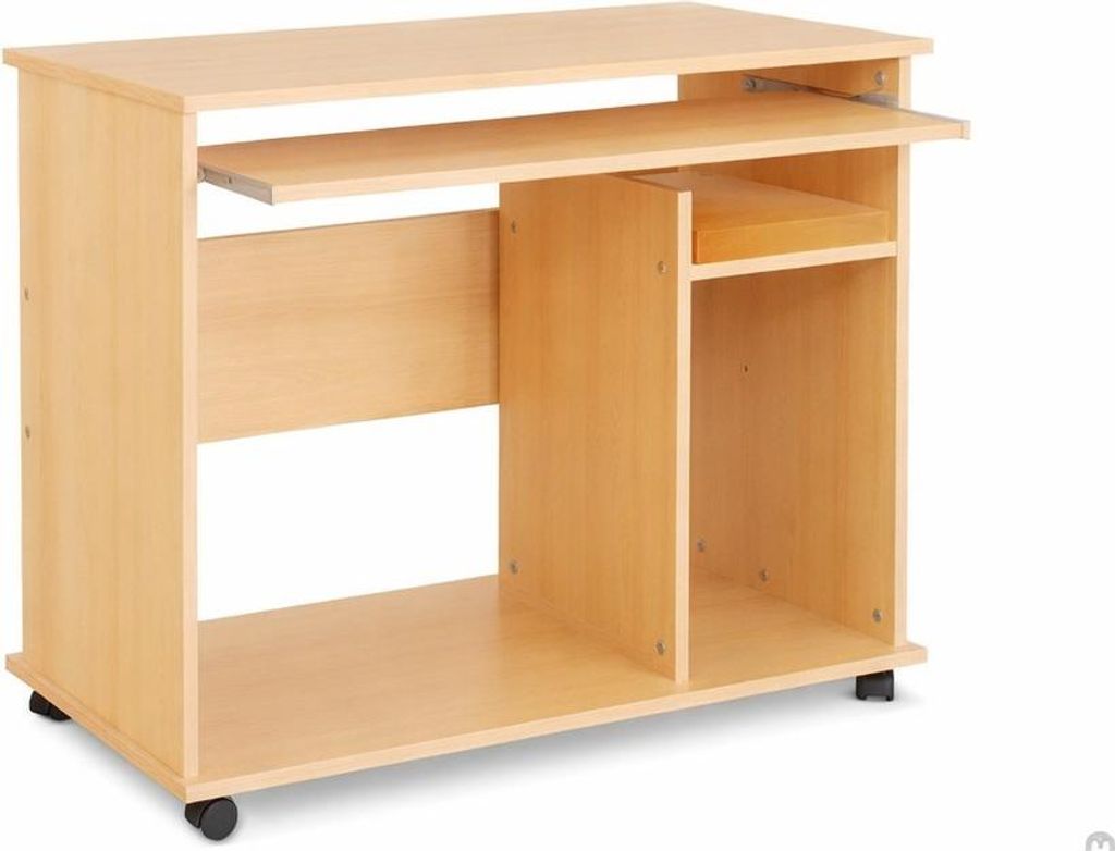 PC-Tisch 90 x 50 cm Computertisch Bürotisch Schreibtisch Buche #1373