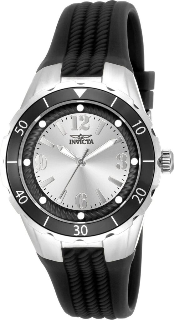 Invicta Angel 17482 Damenuhr - Quarzwerk - Edelstahl mit silbernem Zifferblatt - 38 mm