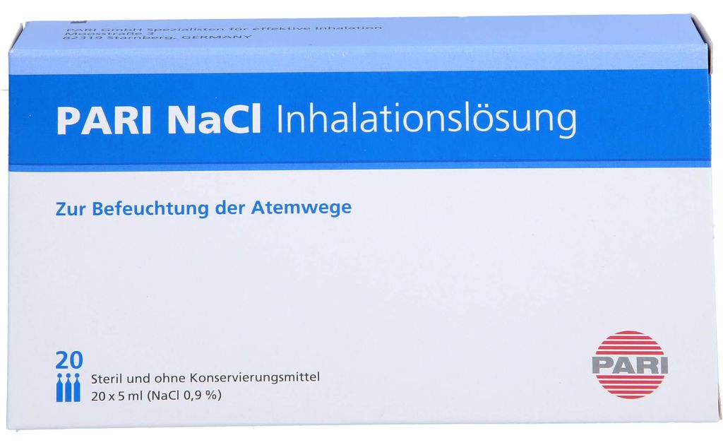 Pari Nacl Inhalationslösung Ampullen 20X5 ml Produktbild 