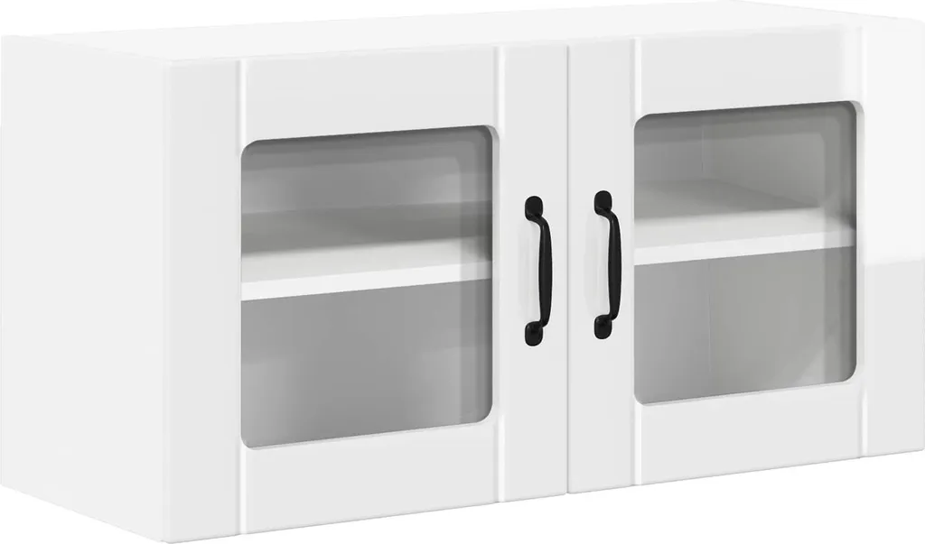 Armadio Pensile Cucina vidaXL 80 cm Bianco Glossy - Arredo Cucina Minimal