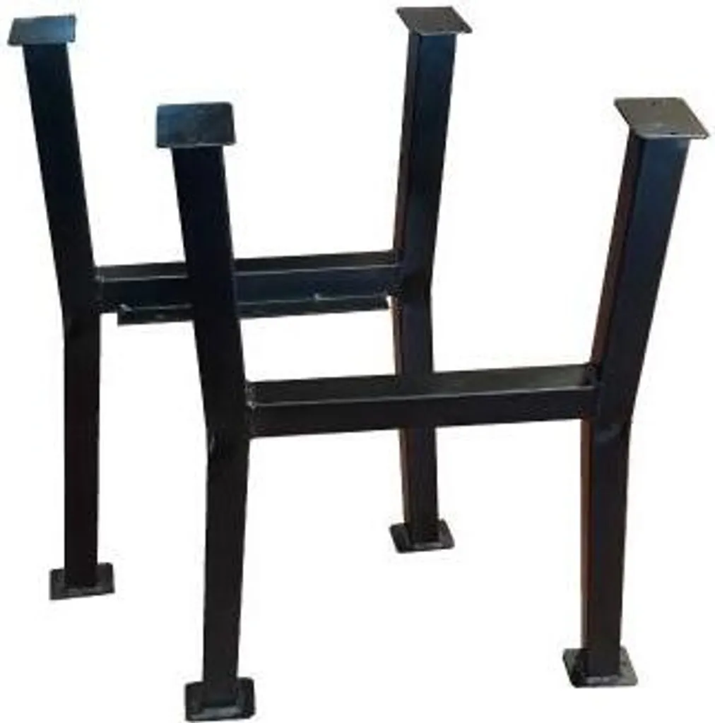 Pieds de table en acier noir VENEDIG 9464 robustes pour usage extérieur