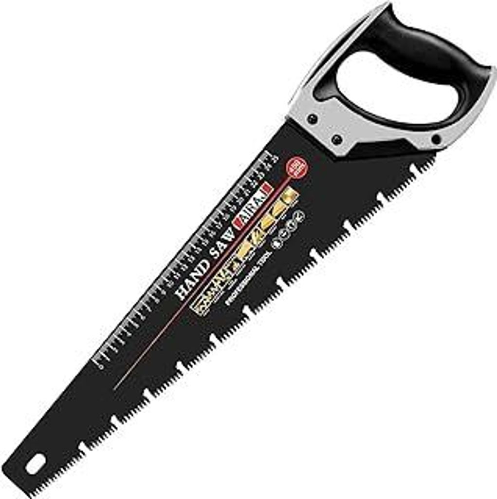 AIRAJ 450mm Fuchsschwänz Handsäge, Die Handsägen hat ein abgestuftes Lineal,3D-Präzisionszähne, Ideal zum Sägen,Kunststoff,Laminat und Holz,P...