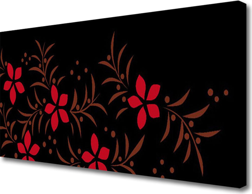 Tulup Leinwand-Bilder 100x50 Wandbild Canvas Kunstdruck Blumen Kunst