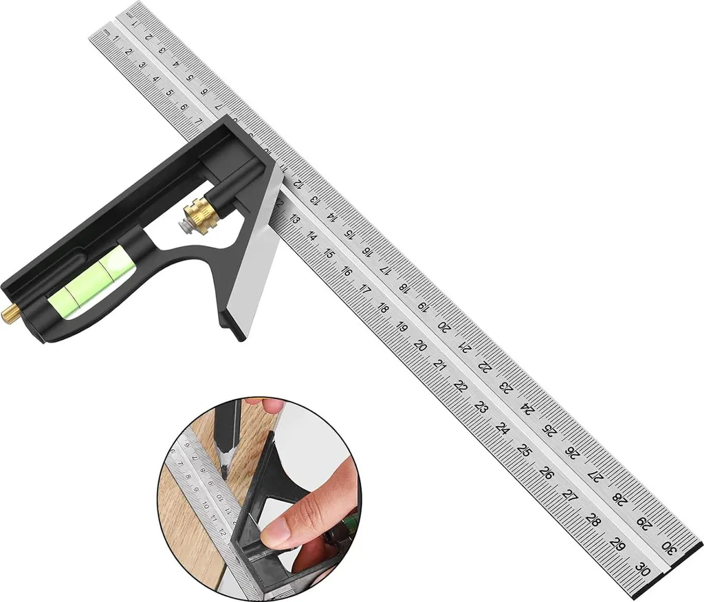 Equerre combinée 300 mm anti-corrosion : Fini les erreurs de mesure Inox