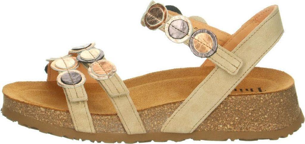 Think KOAK Damen Sandalette - Riemchen Sandalen beige NEU