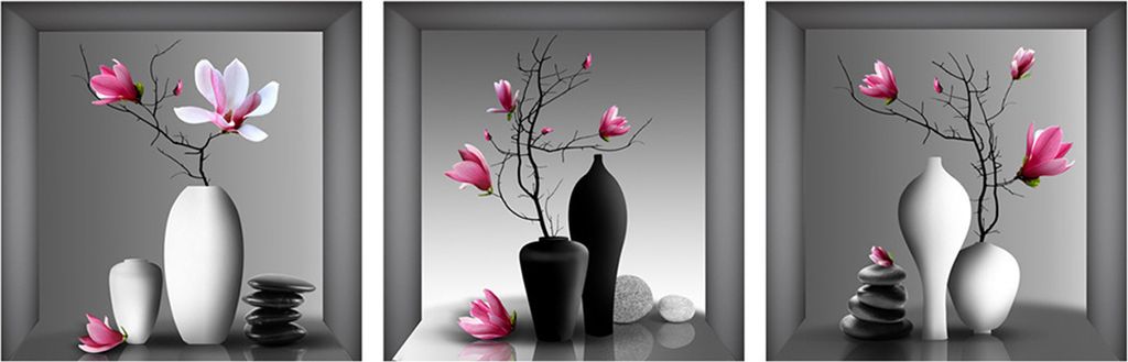 3 Teile/satz Wand Aufkleber Kreative Abnehmbare Attraktive Einfach zu Paste Selbstklebende Dekorative PVC Grüne Pflanze Topf Wand Aufkleber Wohnku...