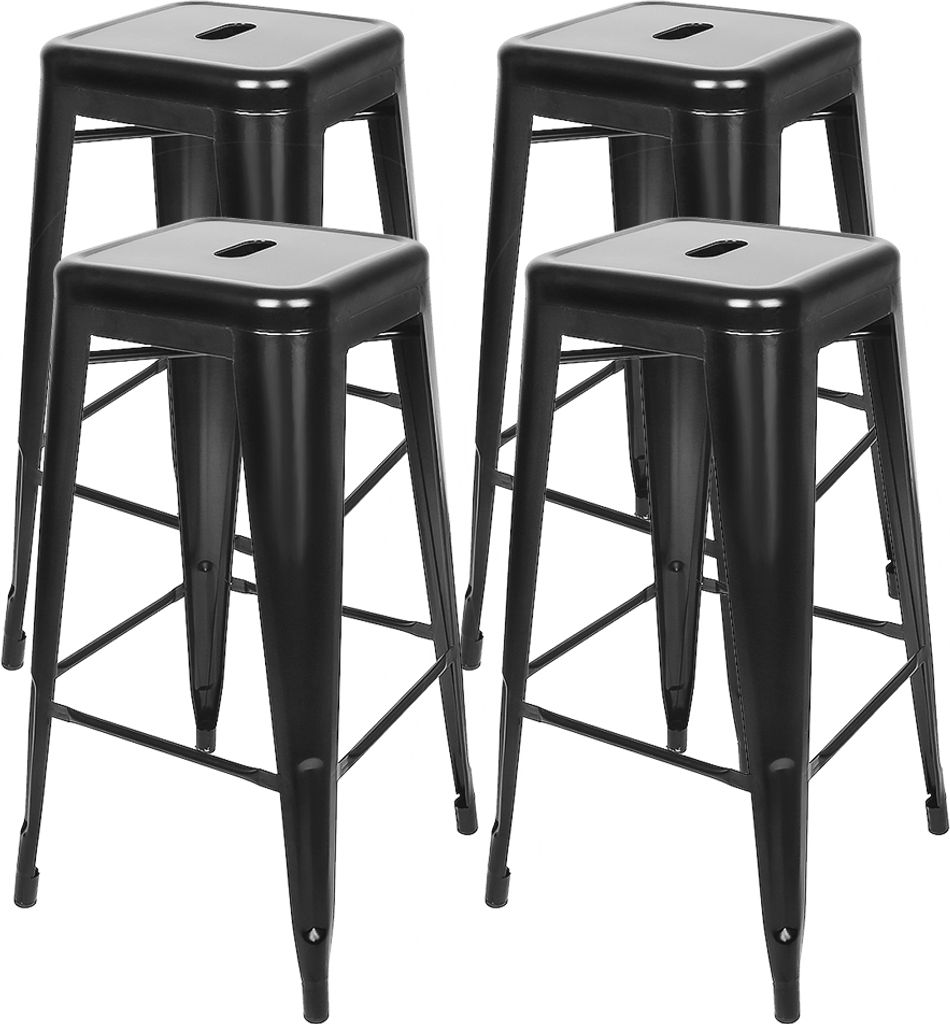WYCTIN 4x Barhocker Bistrostuhl metall Küchenhocker Produktbild 