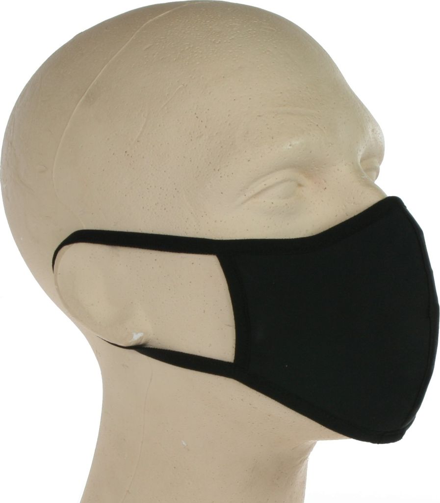 (( earbags | BEHELFSMASKE Gesichtsmaske für Brillenträger, Schwarz, M