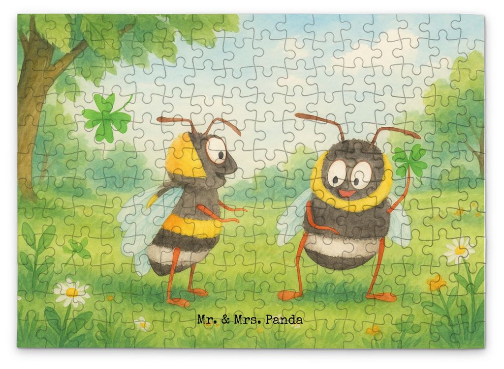 Mr. & Mrs. Panda Puzzle Bienen Paar Design 192 Teile - Weiß - Geschenk, 300, 2000, für Männer, Puzzlespiel, 1500, Frauen, Schildkröten, Freundi...