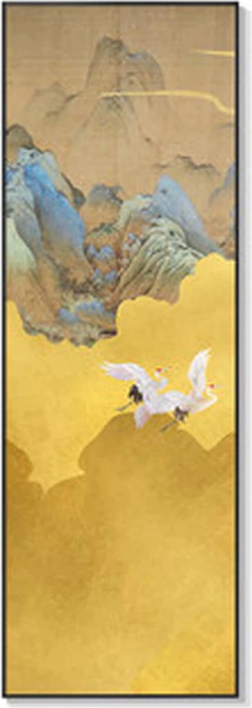 TPFLiving Kunstdruck LW-311 (OHNE RAHMEN) Poster - Leinwand - Wandbild - Hochauflösender Giclée-Druck, langlebig und hochwertig - Abstrakte Berge...