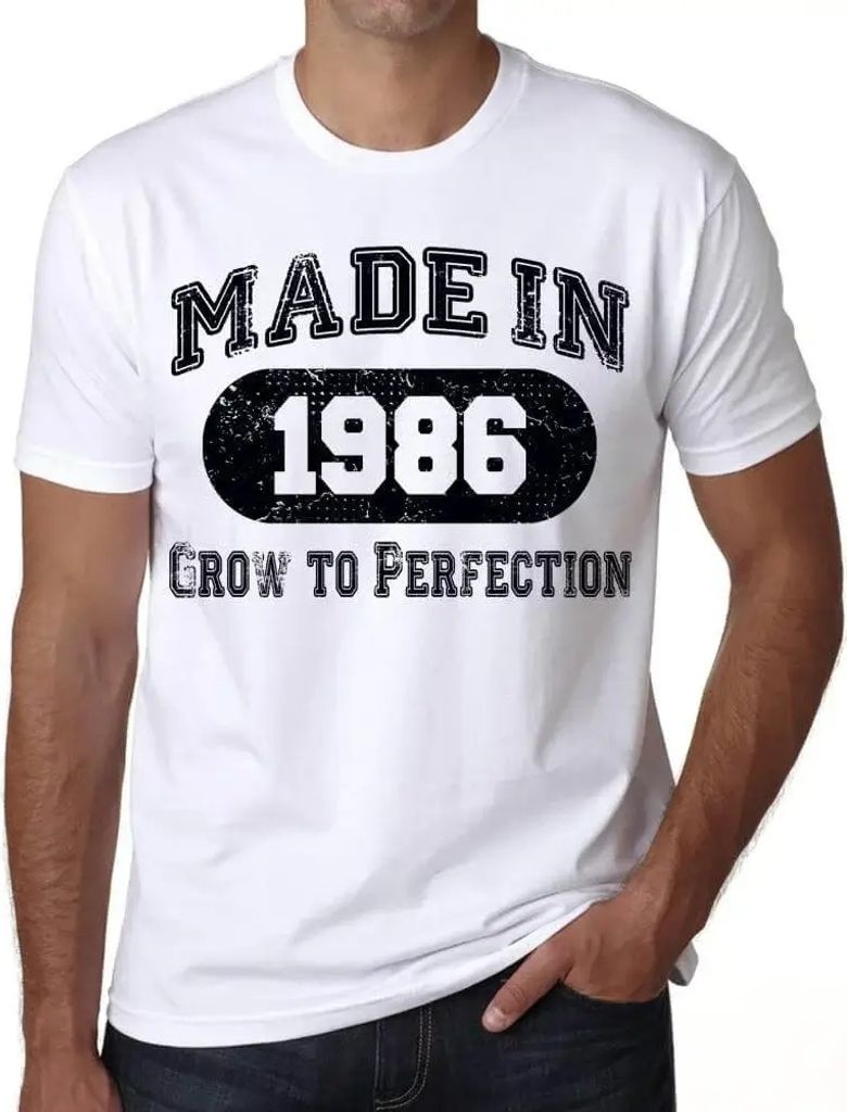 Herren Grafik T-Shirt Wachsen bis zur Perfektion aus dem Jahr 1986 – Grow to Perfection 1986 – Geschenk 38. Geburtstag Jahrestag 38 Jahre