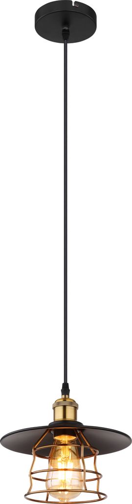 GLOBO Lighting Hängeleuchte VIEJO DH 22x150 cm schwarz Hängelampe Pendelleuchte