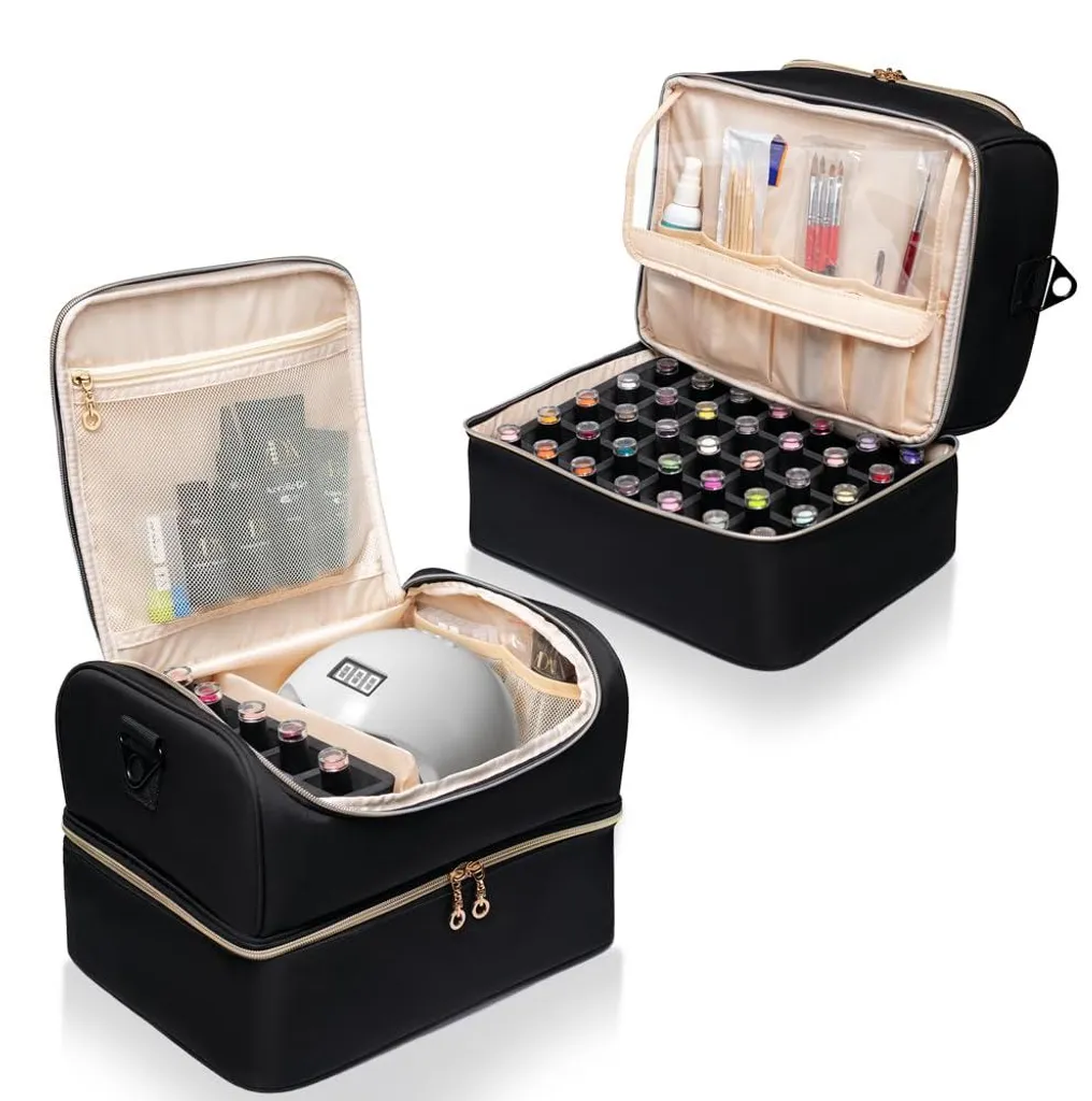 Sac de transport vernis à ongles pour manucure à domicile - 45 places