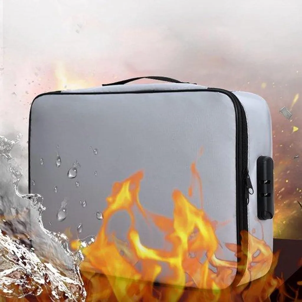 Boîte à documents ignifuge avec serrure sécurisée pour format A4