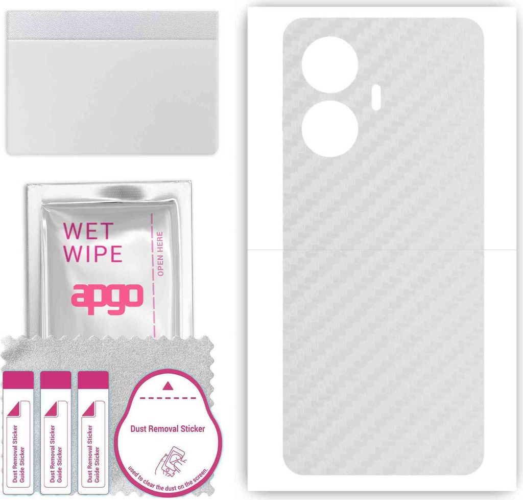 apgo Rückseite Schutzfolie, Skin, kompatibel mit Realme C55 , Hinten Displayschutzfolie aus Vinylfolie, kratzfest, einfache Montage - Transparente...