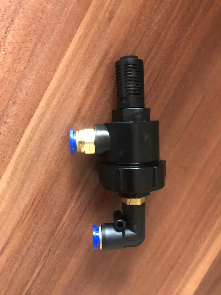 Raccord pneumatique droit type E serrage rapide 8mm/8mm en polymère