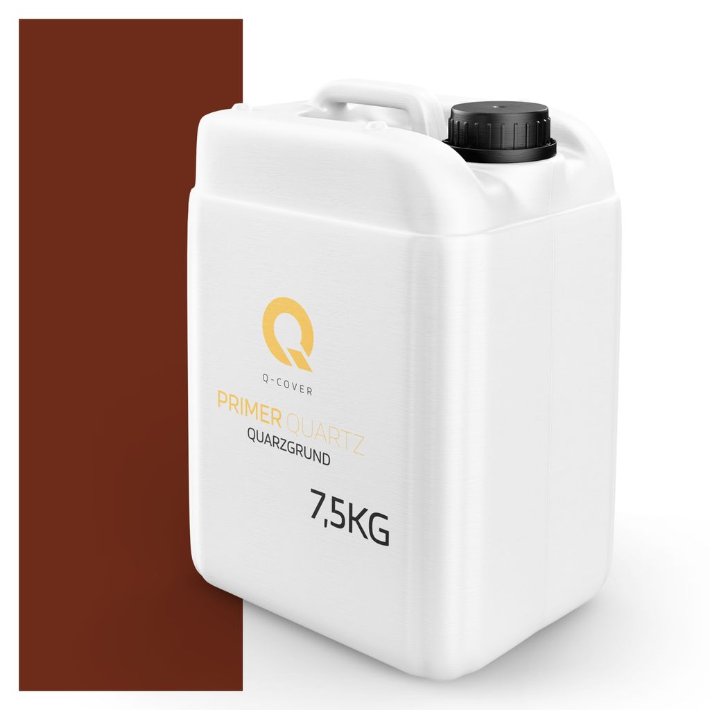 Quarzgrund für Beton Architekt 7,5 kg | Alte Ziegel | Grundierung rau | Haftgrund für Strukturputz Fassade Mauerwerk außen & innen | Q-COVER
