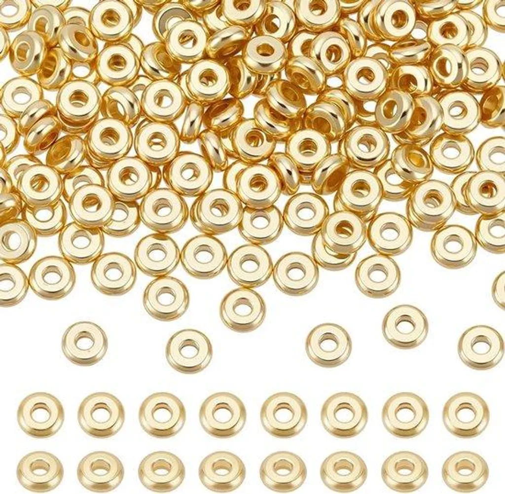 Perles 4 mm plaqué or 18 carats anti-ternissement pour bijoux durables