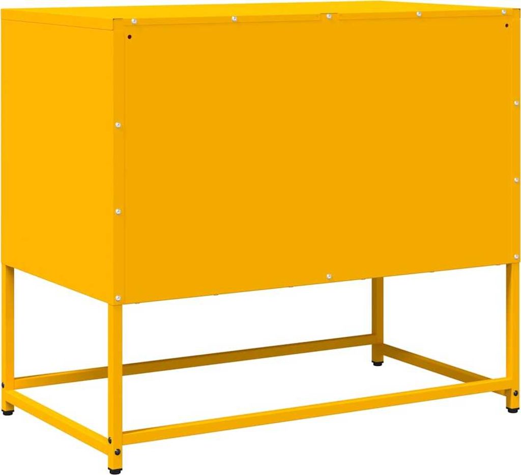 "2026 Aktion"TV-Schrank, Fernsehtisch - CLORIS - Senfgelb 68x39x60,5cm Kaltgewalzter Stahl - TV-Schränke NeuMöbel377009
