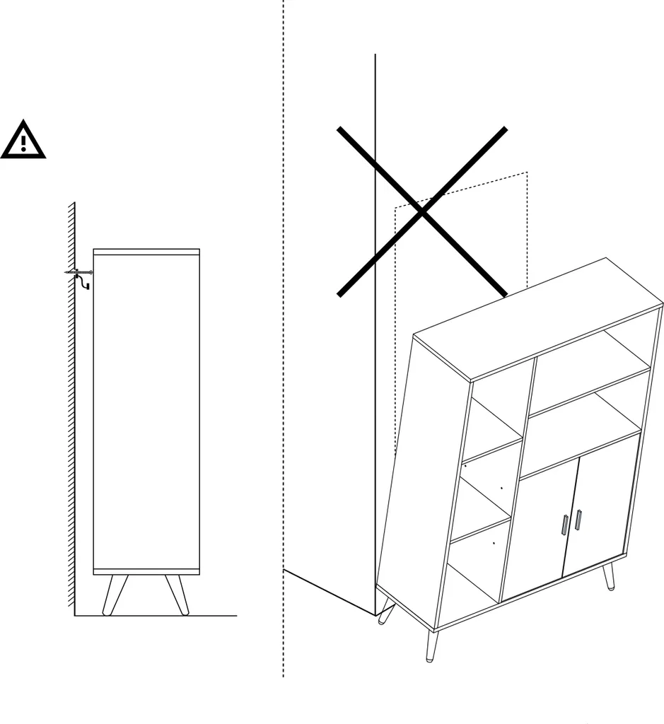 Commode de Rangement Moderne avec Séparateurs Réglables en Bois