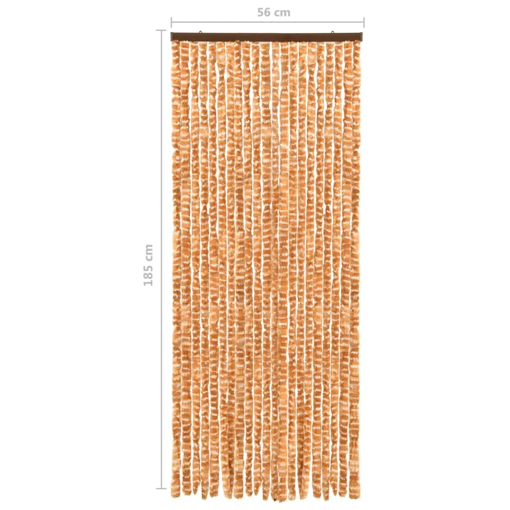 Rideau de porte chenille Fly 56x185 cm ocre et blanc par VidaXL - 12