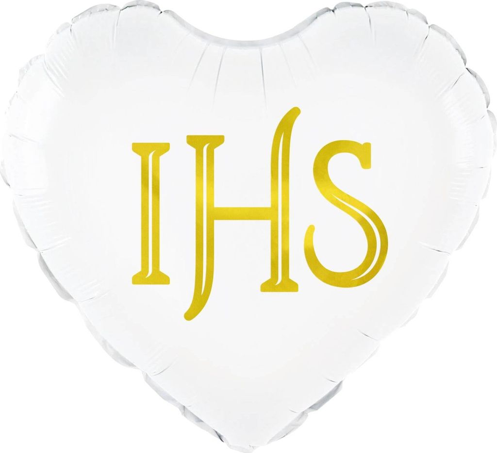 Folienballon Heilige Kommunion IHS, 45 cm