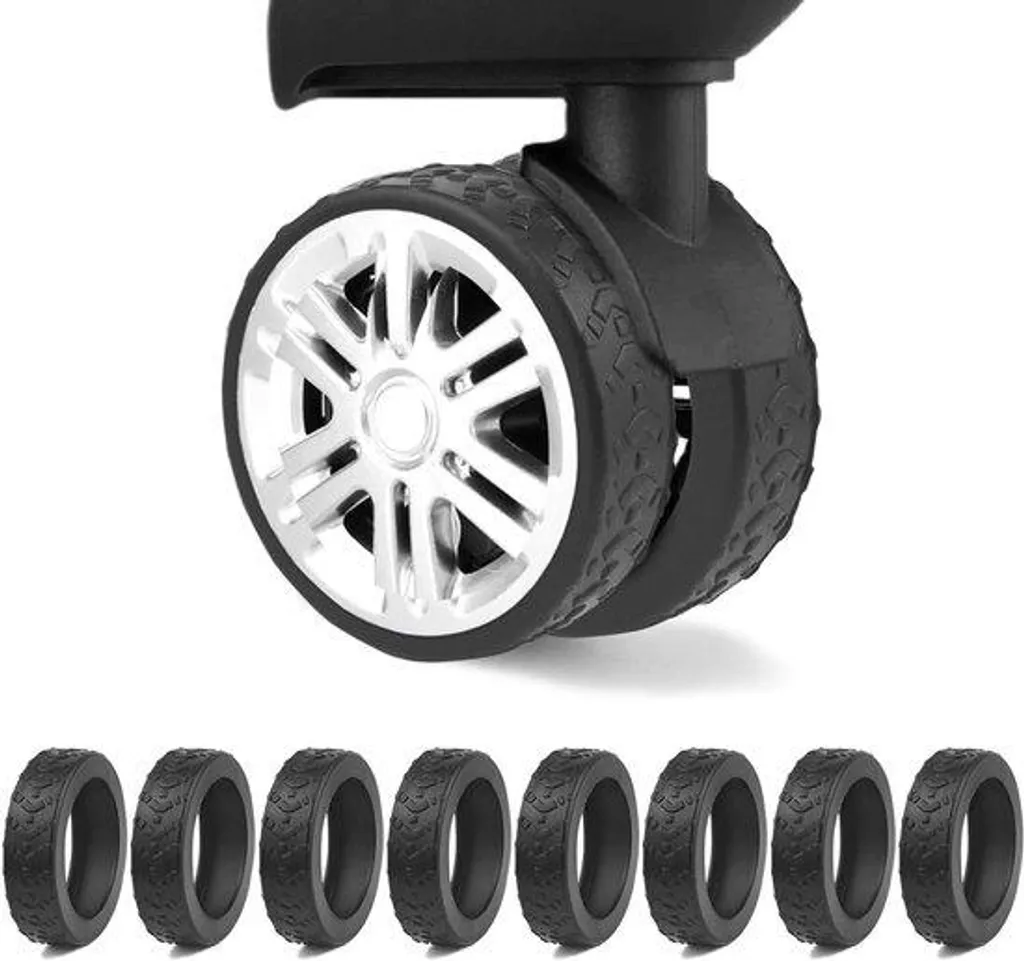 Kit accessoires voyage protection roues valises noir pour globe-trotter