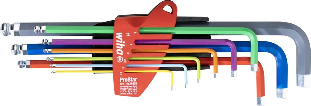 Jeu de clés mâles six pans à tête sphérique ProStar Wiha 46555 - 9 pcs
