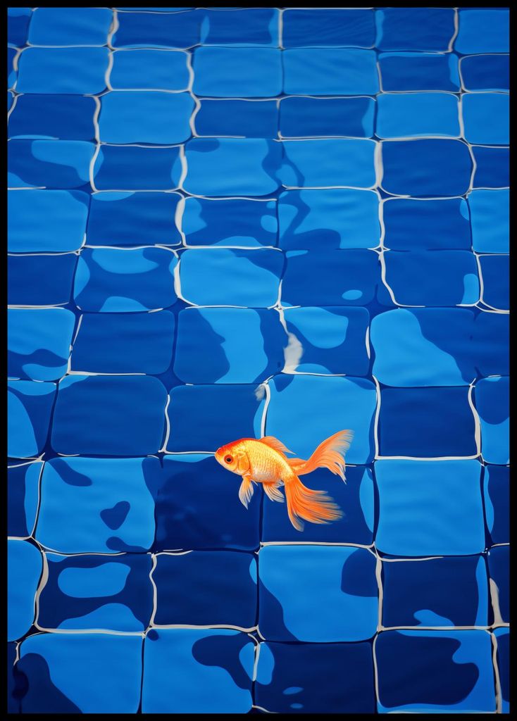 Plakat 67,5x95cm Goldene Einsamkeit In Fischhaut