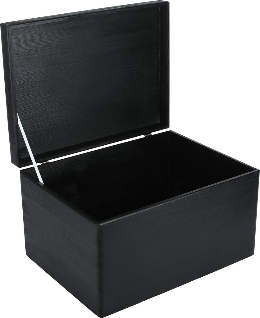 Creative Deco Boite de Rangement en Bois Noir 40 x 30 x 24 Image du produit 