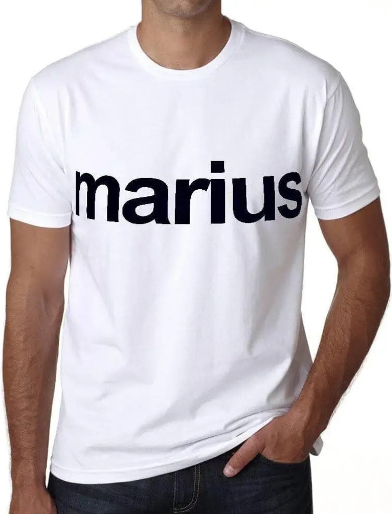 Herren Grafik T-Shirt Marius Öko-Verantwortlich Vintage Jahrgang Kurzarm Lustige Druck Geburtstag Geschenk Mann