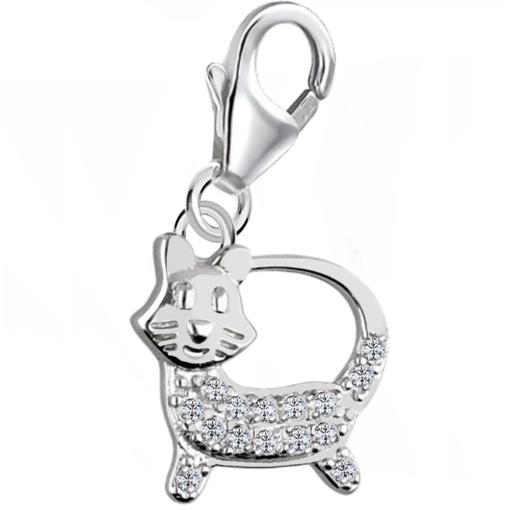 Katze Charm Anhänger für die kleine Tierliebhaberin I 925 Echtschmuck